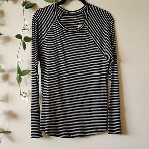 NWT - Aerie Black and White Striped Long Sleeve - S
